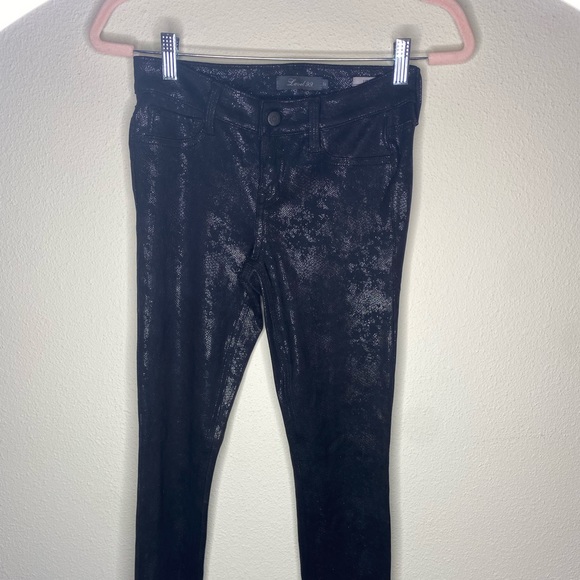 Level 99 black reptile print slight shine pant - Picture 2 of 10